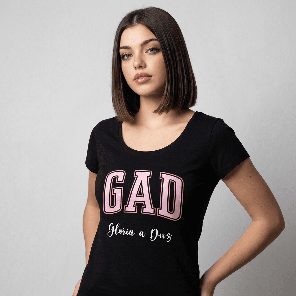 Camiseta chica GAD negra